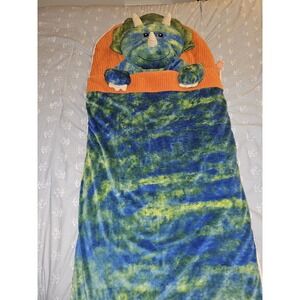 Hug Fun Dinosaur Triceratops PLUSH Sleeping Slumber Bag For Kids 66" x 28" SOFT